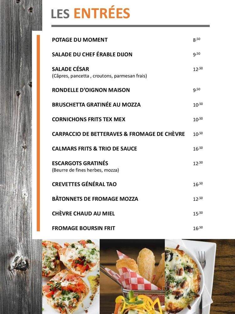 Le Ruse Renard - Mont-Tremblant, QC menu_pic