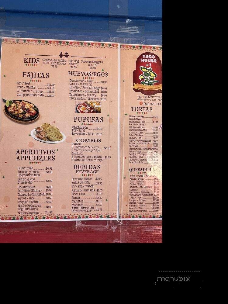 Taco House 2 - Cincinnati, OH menu_pic