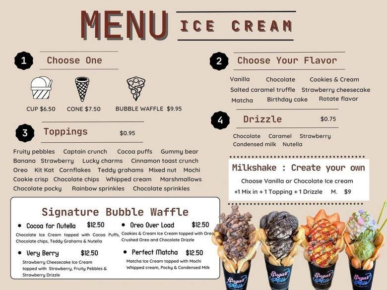 Sugar Milk Boba and Dessert Bar - Boynton Beach, FL menu_pic