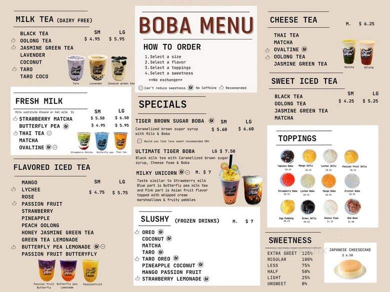 Sugar Milk Boba and Dessert Bar - Boynton Beach, FL menu_pic