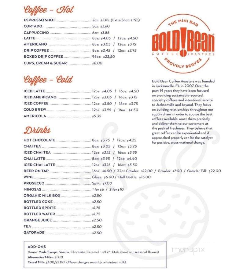 The Mini Bar - Fleming Island, FL menu_pic