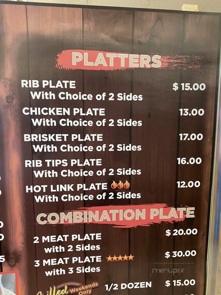 Uncle B's Smokehouse BBQ - Las Vegas, NV menu_pic
