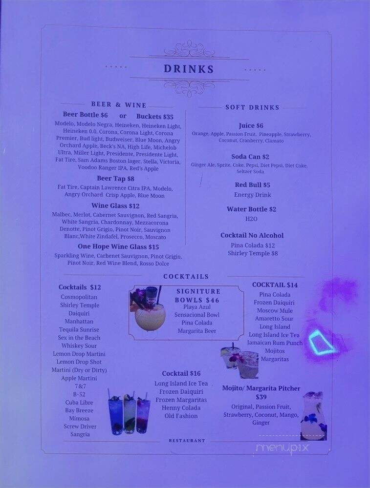La Sensacion Bar & Lounge - Yonkers, NY menu_pic