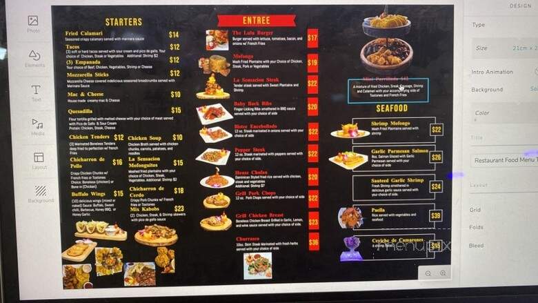 La Sensacion Bar & Lounge - Yonkers, NY menu_pic