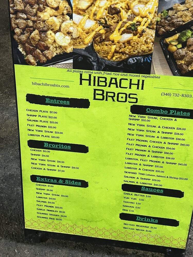 Hibachi Bros - Houston, TX menu_pic