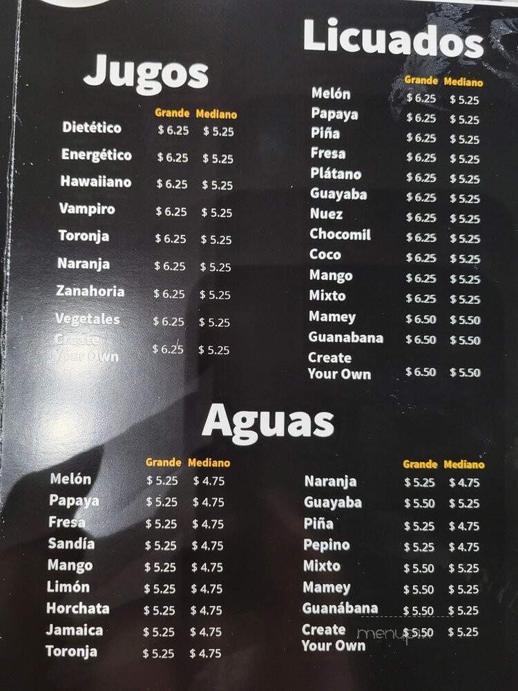 Tortas Manantial - Avondale, AZ menu_pic
