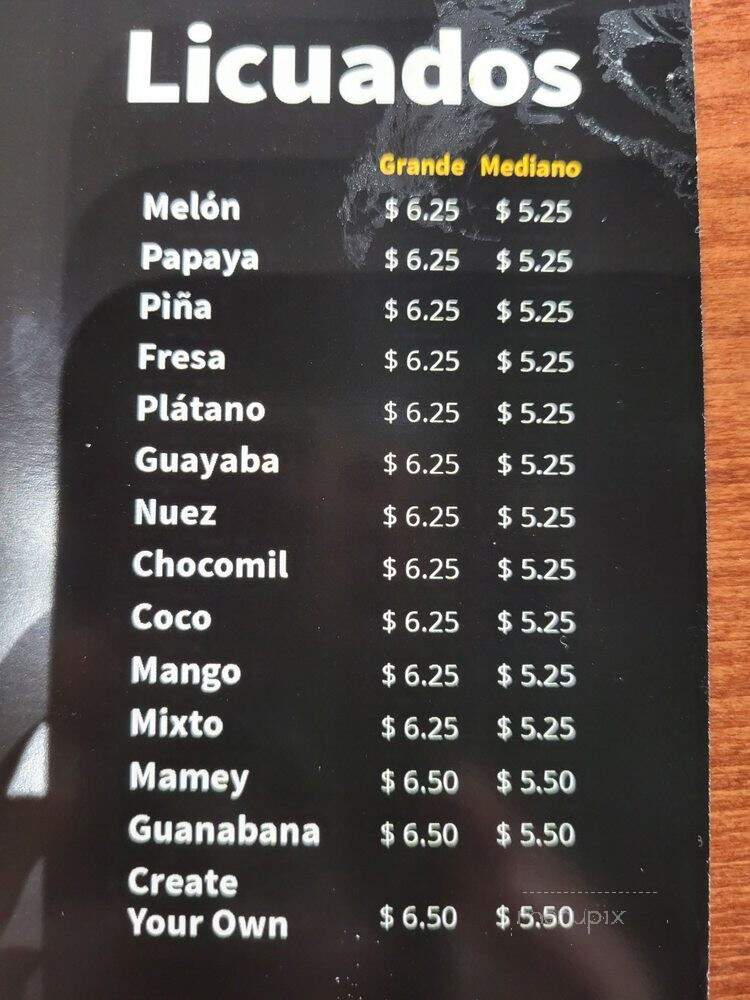 Tortas Manantial - Avondale, AZ menu_pic