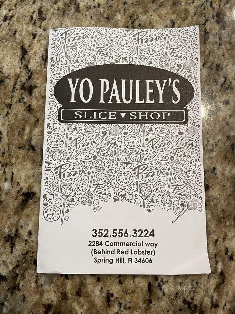 Yo Pauley's Slice Shop - Spring Hill, FL menu_pic