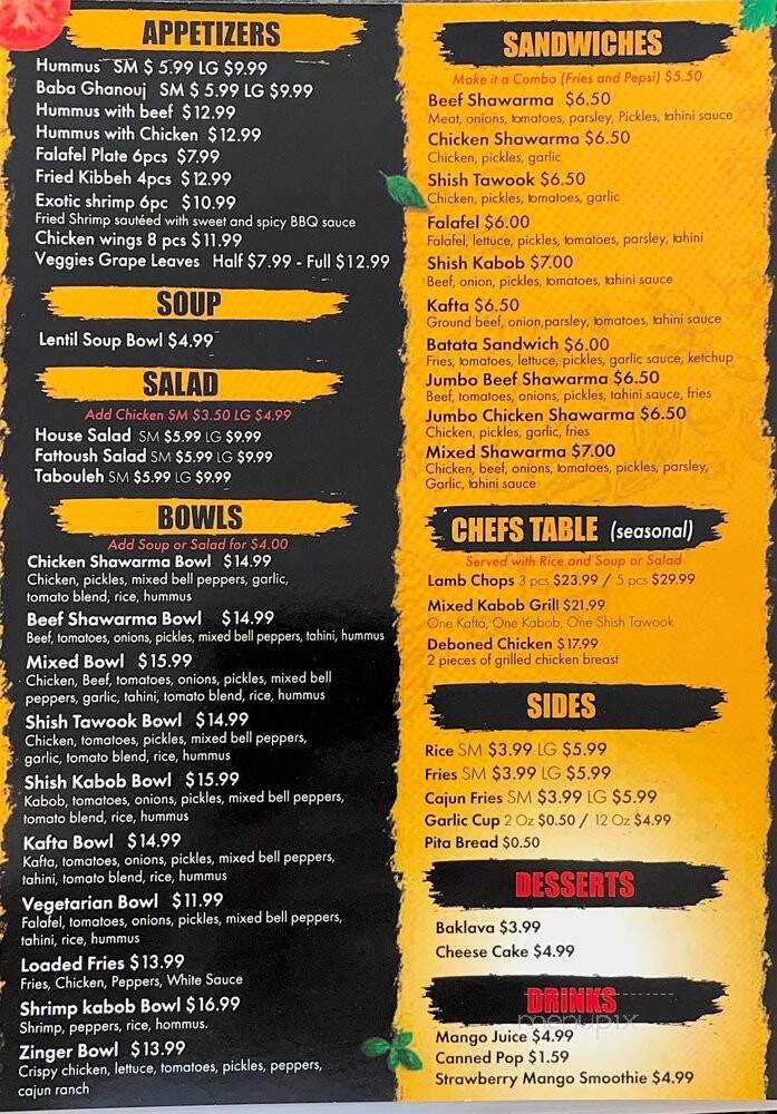 Shawarma Co - Garden City, MI menu_pic