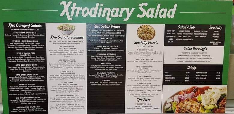 Xtraordinary Salad - Indianapolis, IN menu_pic