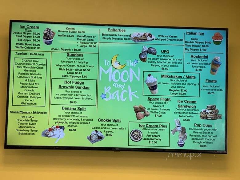 To the Moon and Back Frozen Treats - Oak Ridge, NC menu_pic