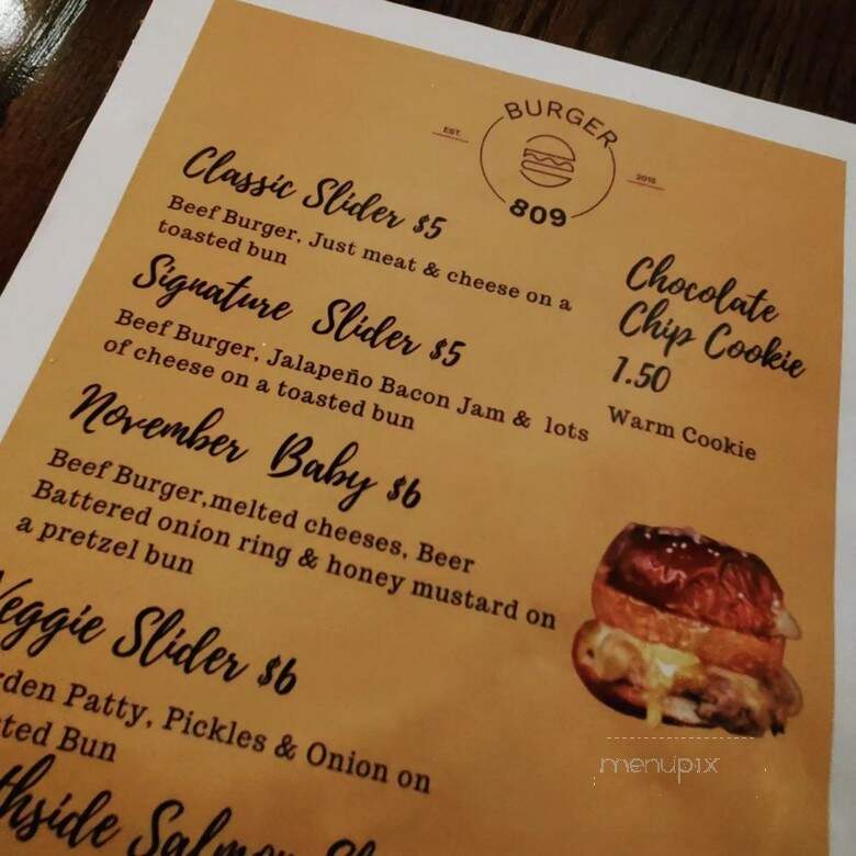 Burger 809 - St. Louis, MO menu_pic