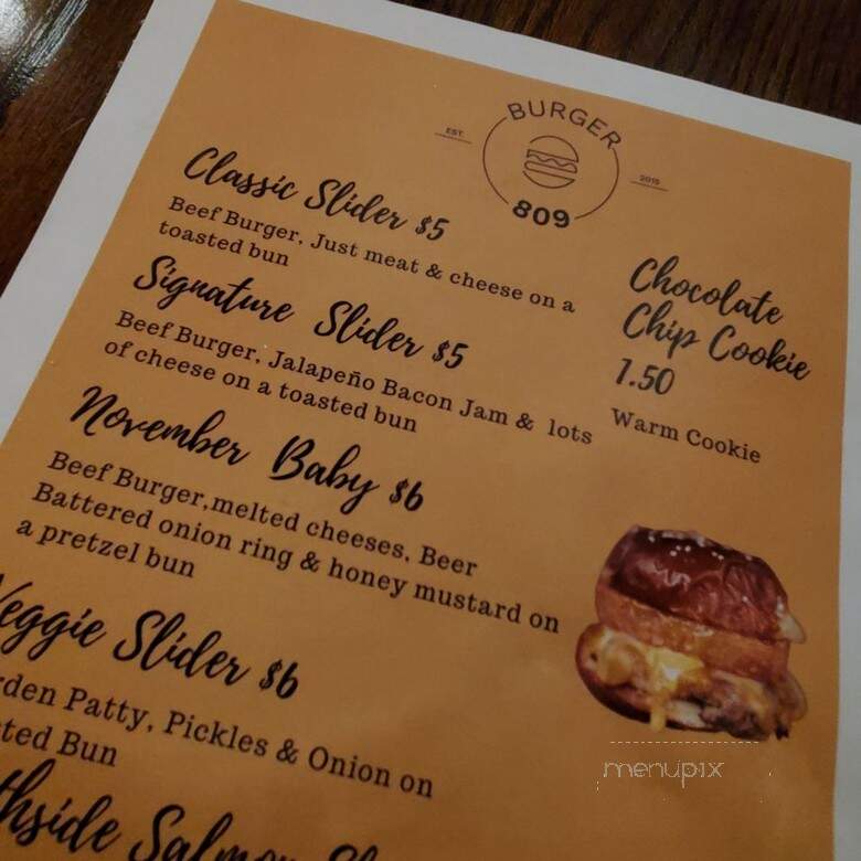 Burger 809 - St. Louis, MO menu_pic