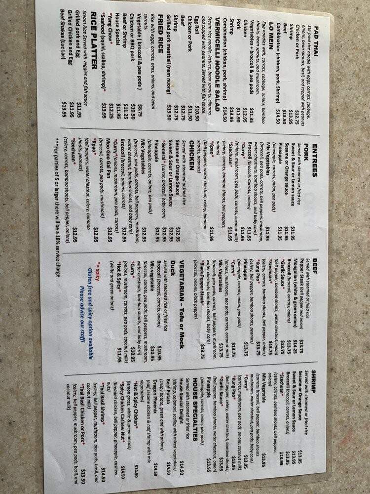 Pho Mai - Stillwater, MN menu_pic