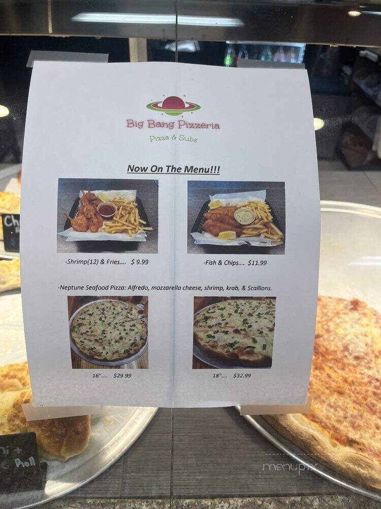 Big Bang Pizzeria - North Lauderdale, FL menu_pic