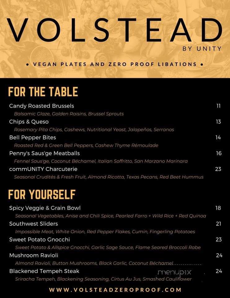 The Volstead by Unity - Philadelphia, PA menu_pic