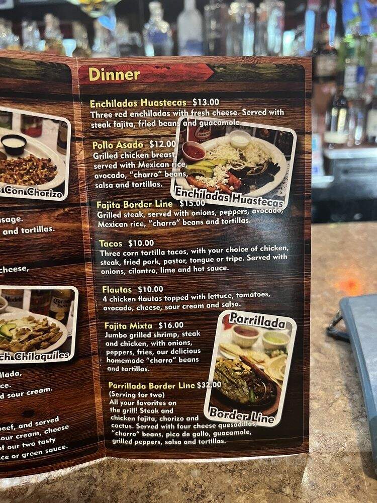 Borderline Bar & Restaurant - Halethorpe, MD menu_pic