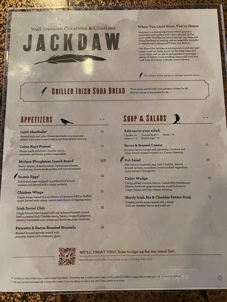 Jackdaw - Fort Worth, TX menu_pic
