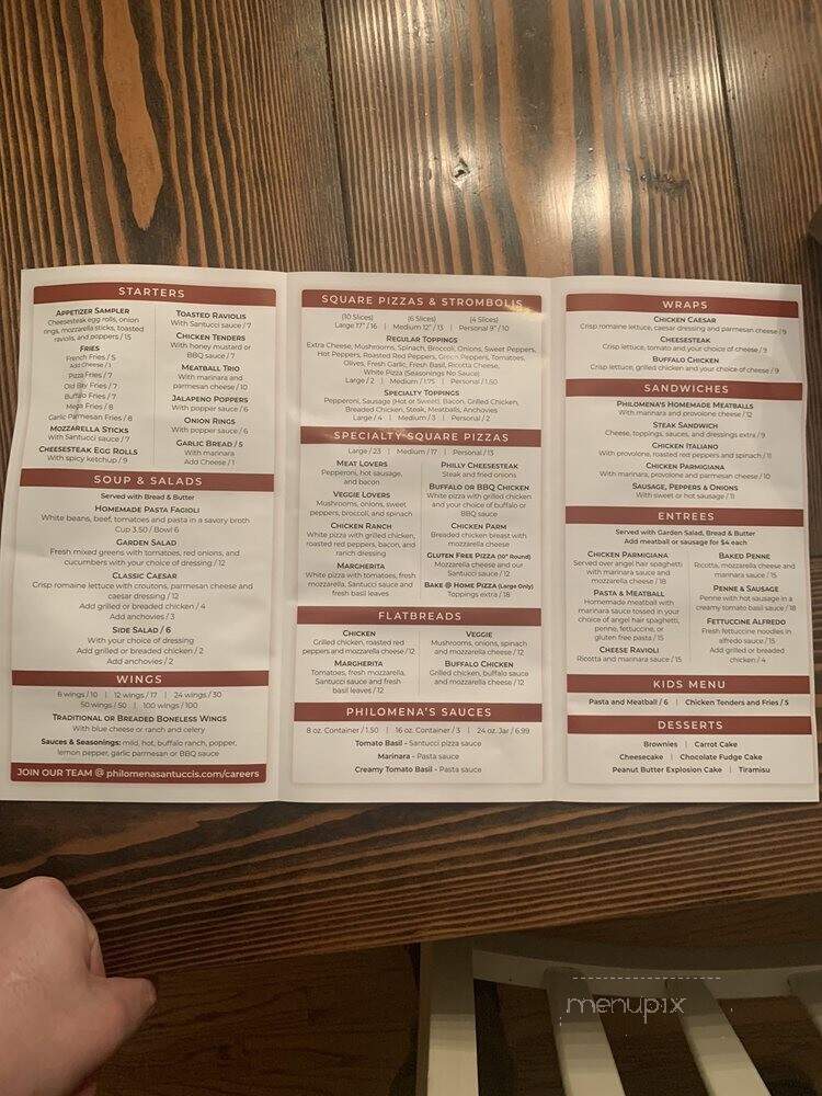 Philomena Santucci's Square Pizza - Hatfield, PA menu_pic