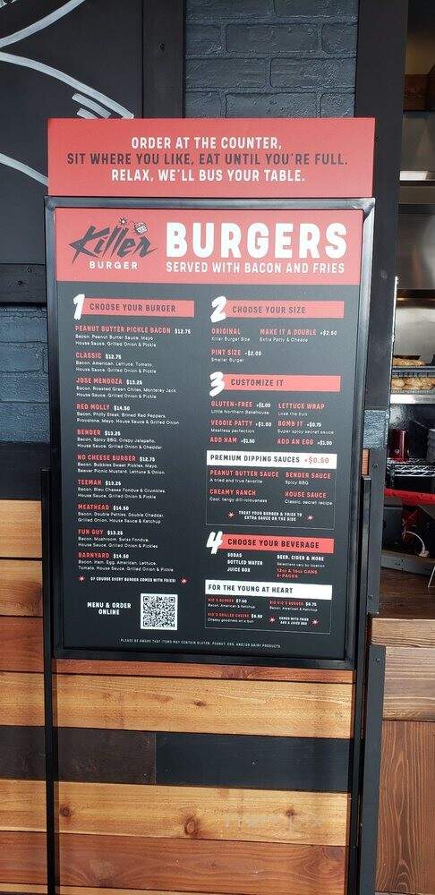 Killer Burger - Vancouver, WA menu_pic