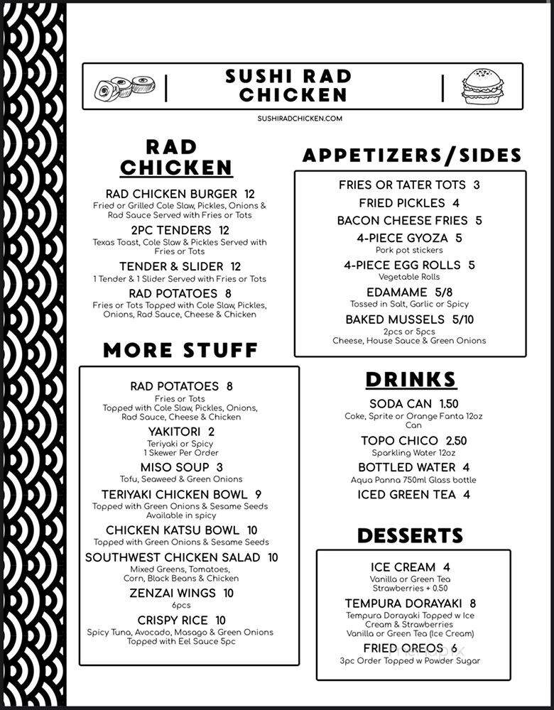 Sushi Rad Chicken - Chatsworth, CA menu_pic