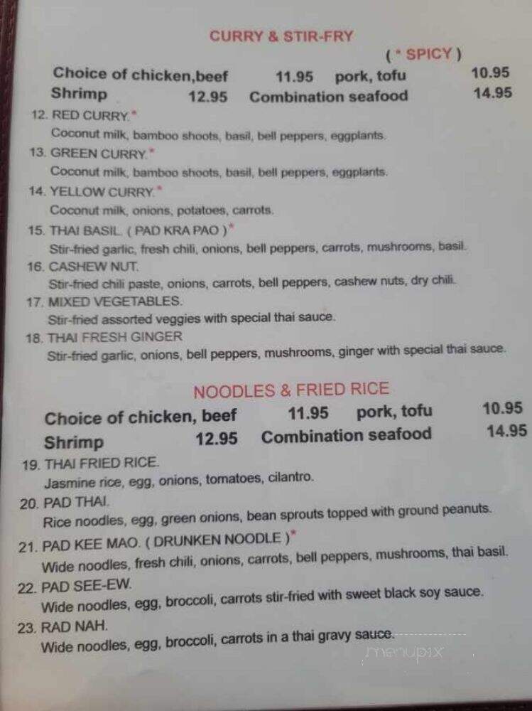 Khmer Thai Kitchen - Marysville, CA menu_pic