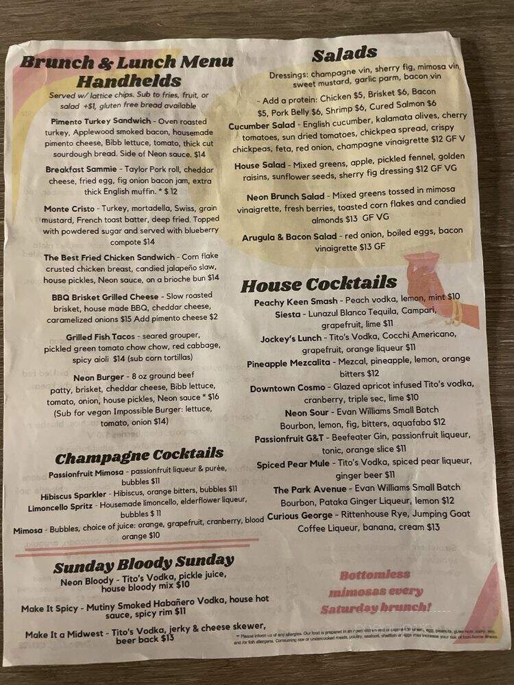 Neon Fig - Aiken, SC menu_pic