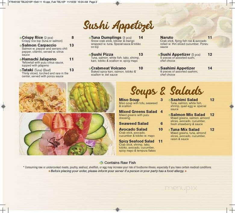 Fuki Japanese Cuisine - Somerville, MA menu_pic