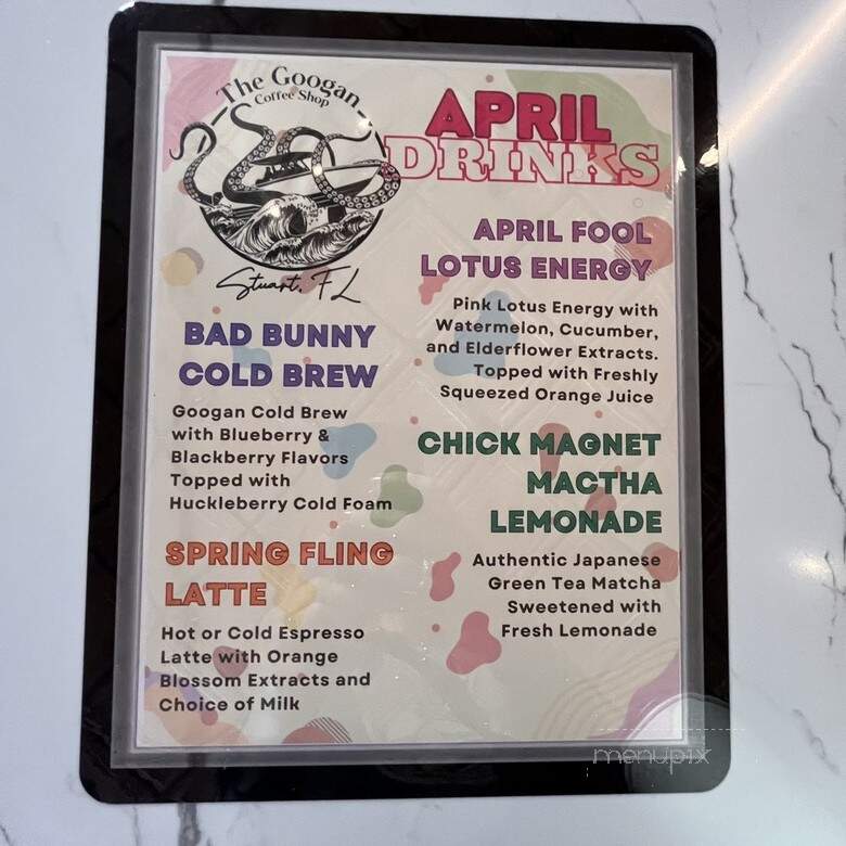 The Googan Coffee Shop - Stuart, FL menu_pic