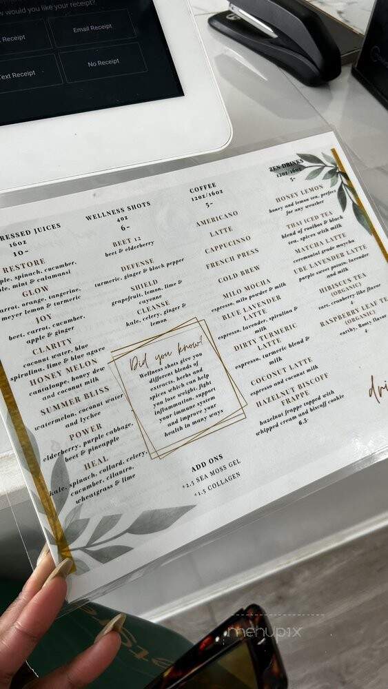 Zen Press Juice Bar & Cafe - Alexandria, VA menu_pic