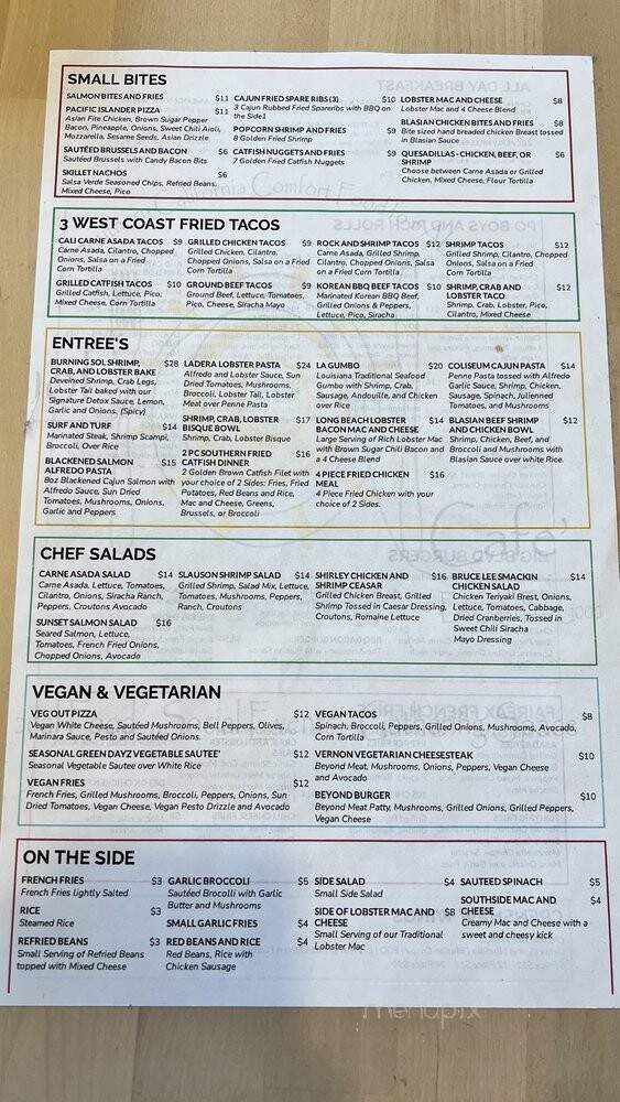 Sol of LA Cafe - Los Angeles, CA menu_pic