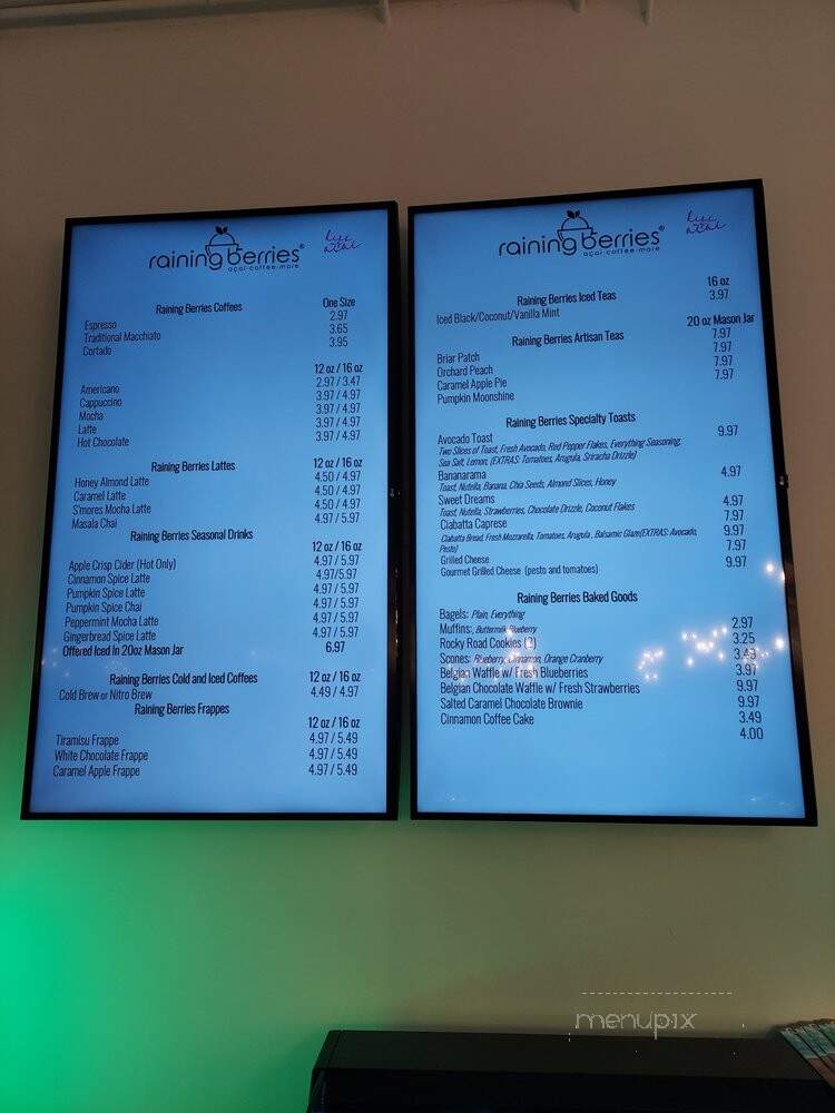 Raining Berries - St. Petersburg, FL menu_pic