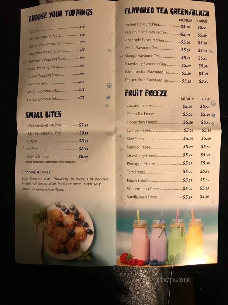 Boba Heaven - Oak Lawn, IL menu_pic