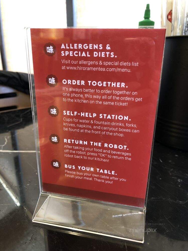 Hiro Ramen & Tea - Columbus, OH menu_pic