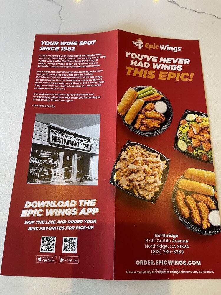 Epic Wings - Northridge, CA menu_pic