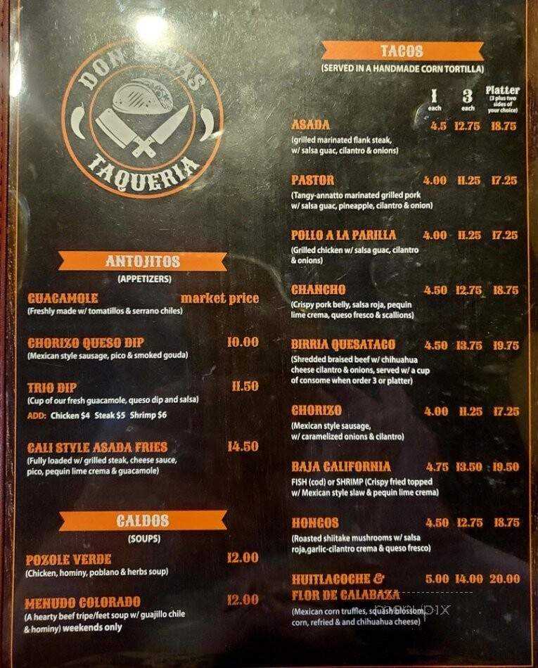 Don Sebas Taqueria - Woodbridge, VA menu_pic