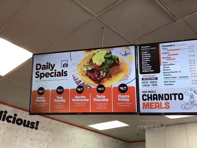 Chando's Tacos - Fair Oaks, CA menu_pic