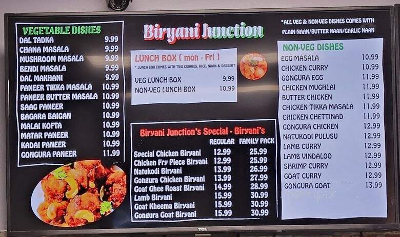 Biryani Junction - San Ramon, CA menu_pic