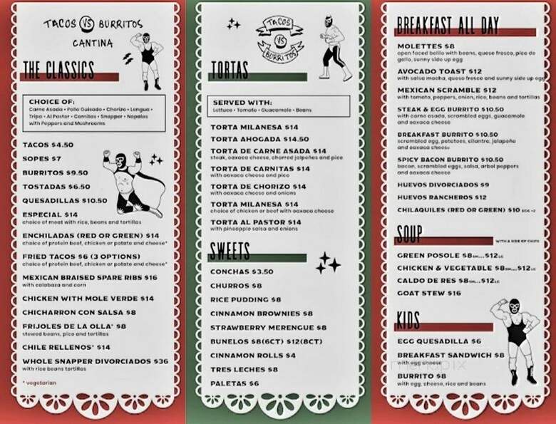 Tacos Vs Burritos - Miami, FL menu_pic