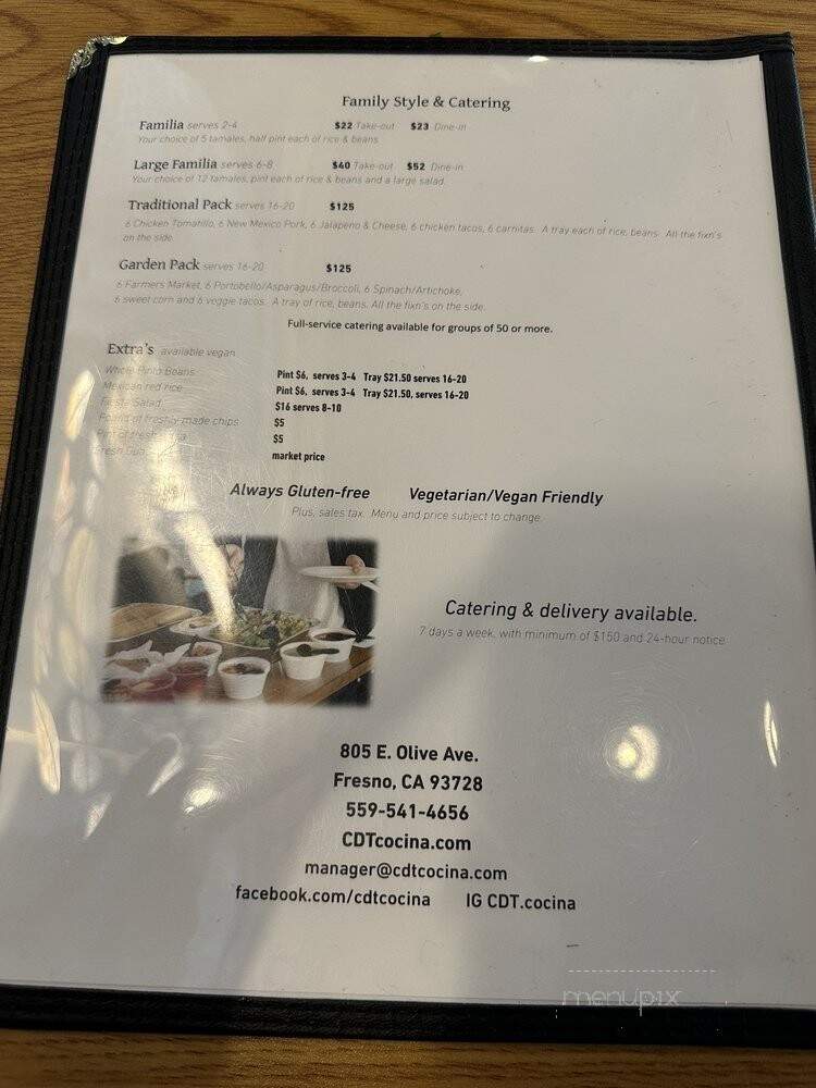 CDT Cocina - Fresno, CA menu_pic