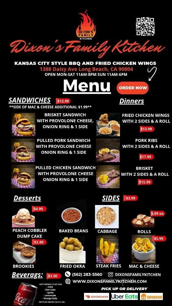 Dixon's Family Kitchen - Long Beach, CA menu_pic