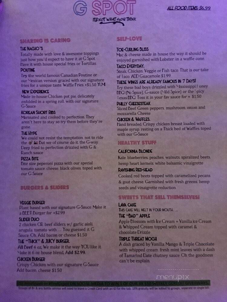 Grafitti Spot - Richmond Hill, ON menu_pic
