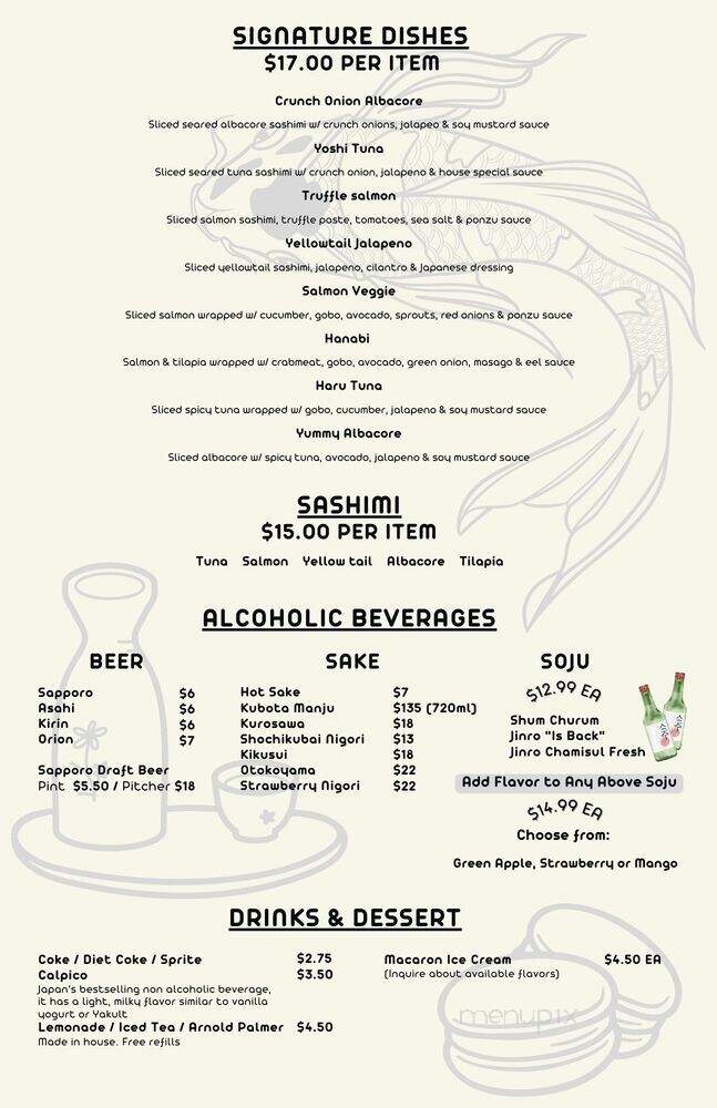 Yoshiharu Ramen - La Mirada, CA menu_pic