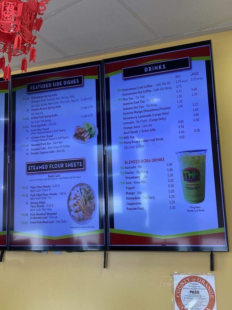 THH Sandwiches - Westminster, CA menu_pic