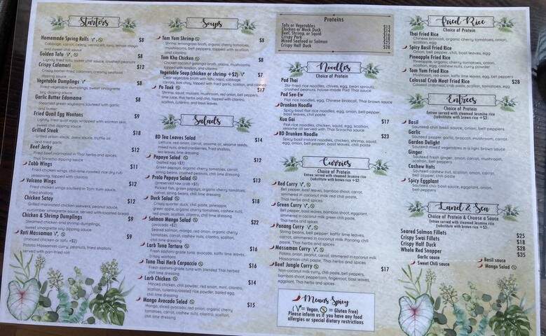Bangkok Degree - Brooklyn, NY menu_pic