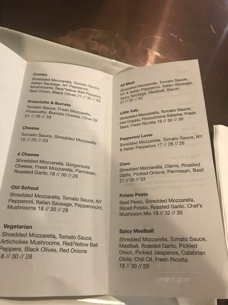 Anonimo Pizza - Sacramento, CA menu_pic