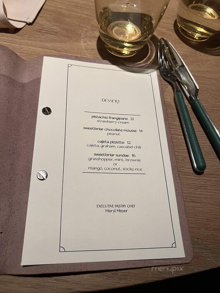 Sweetbriar - New York, NY menu_pic