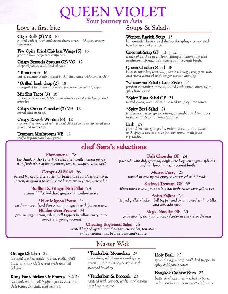 Queen Violet WeHo - West Hollywood, CA menu_pic