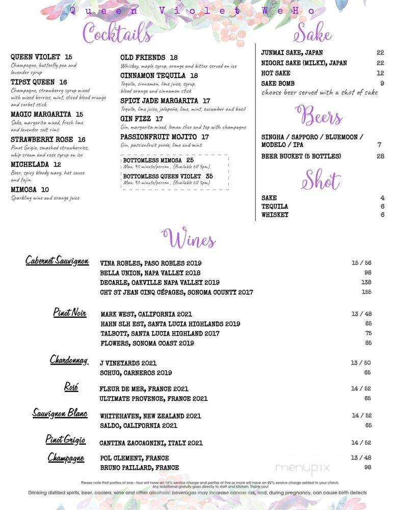 Queen Violet WeHo - West Hollywood, CA menu_pic