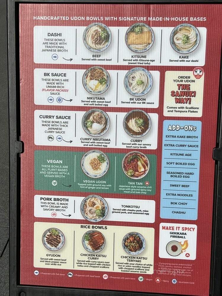 Marugame Udon - San Ramon, CA menu_pic